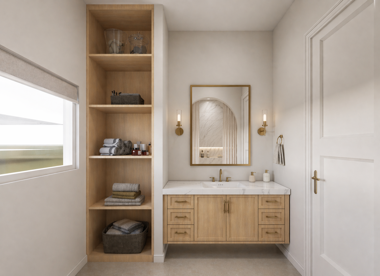 Guest bath with tub