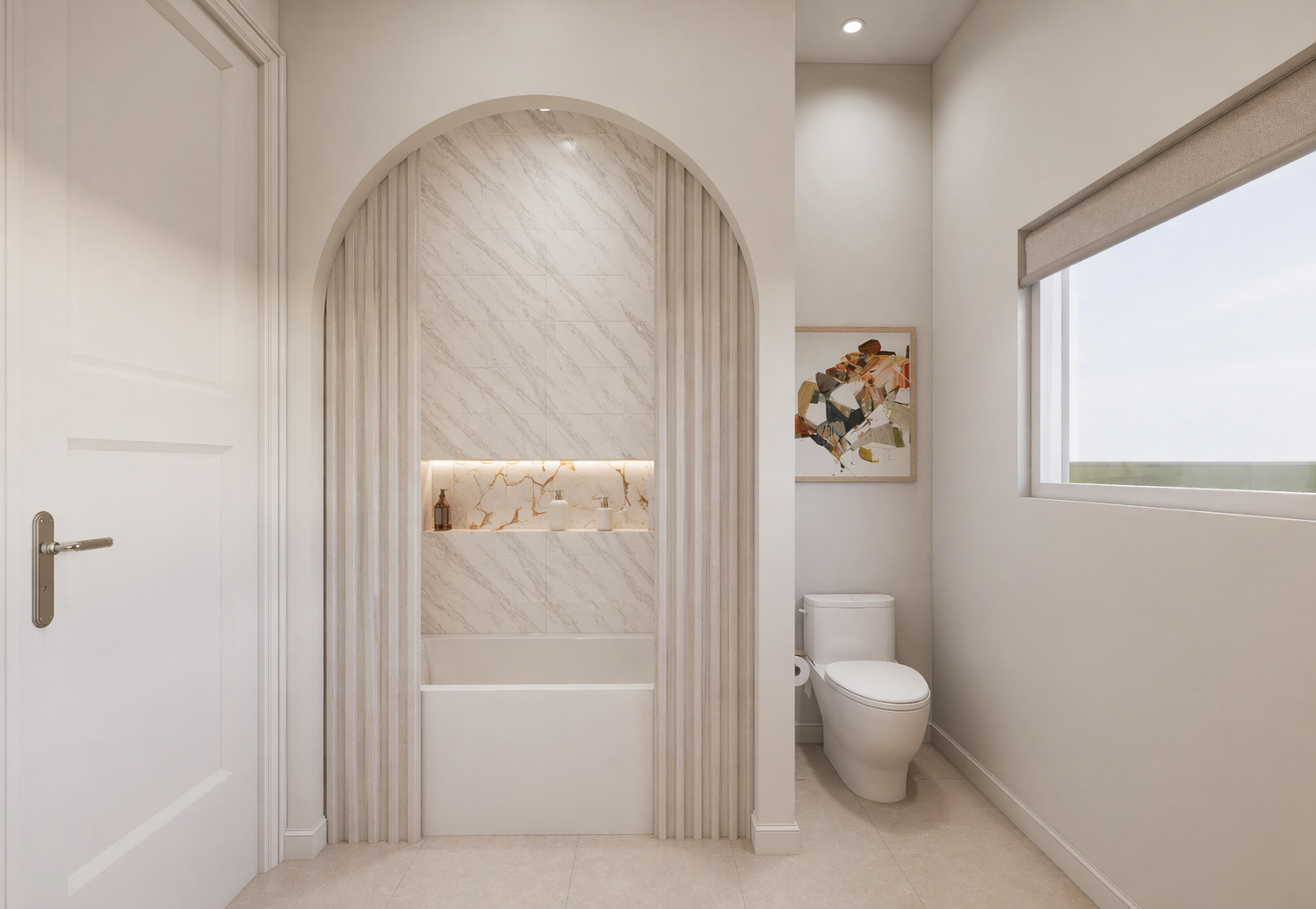 Guest bath with tub alternate