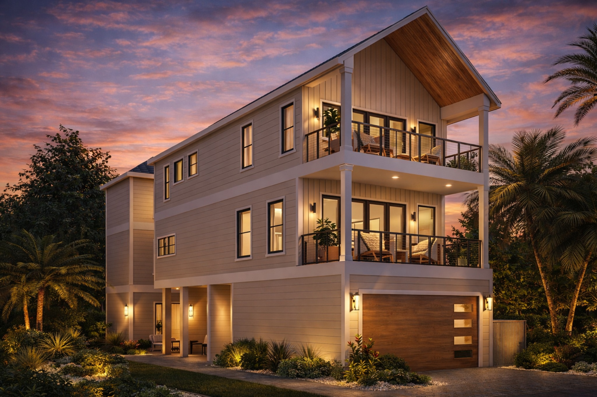 Exterior at dusk