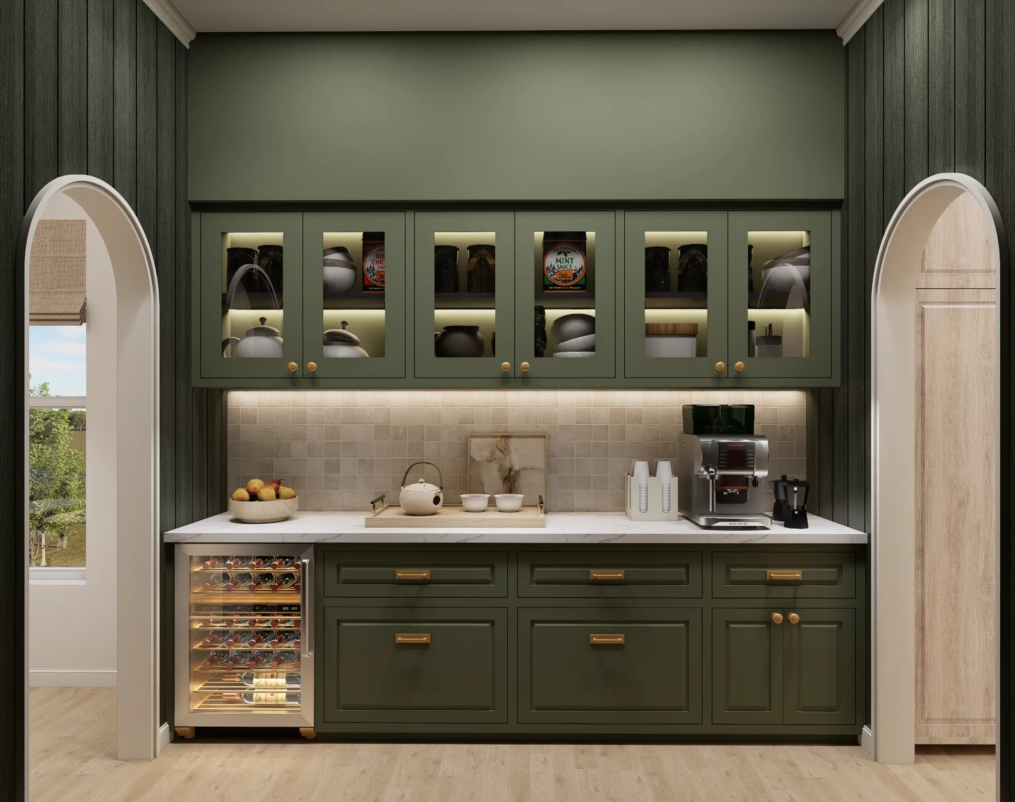 Butler's pantry hallway